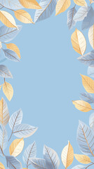 Vector foliage pattern frame