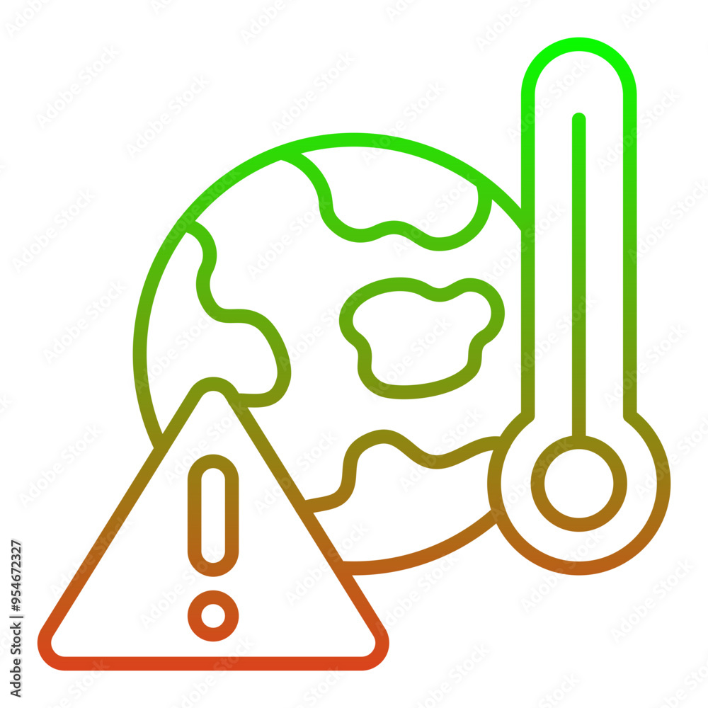 Sticker climate change icon