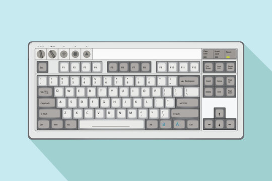 Computer keybord design and icon vector illustration