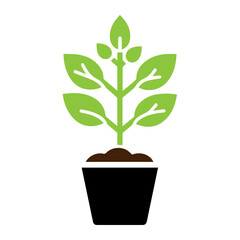Plant in flower pot icon 
