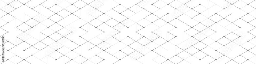Wall mural graphic design element for web page or banner with a geometric pattern of triangle shapes.