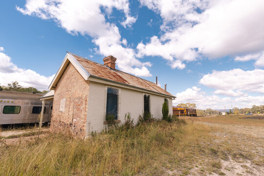 The iconic 'Southern Aurora' passenger train stopped at remote Ben Bullen Station