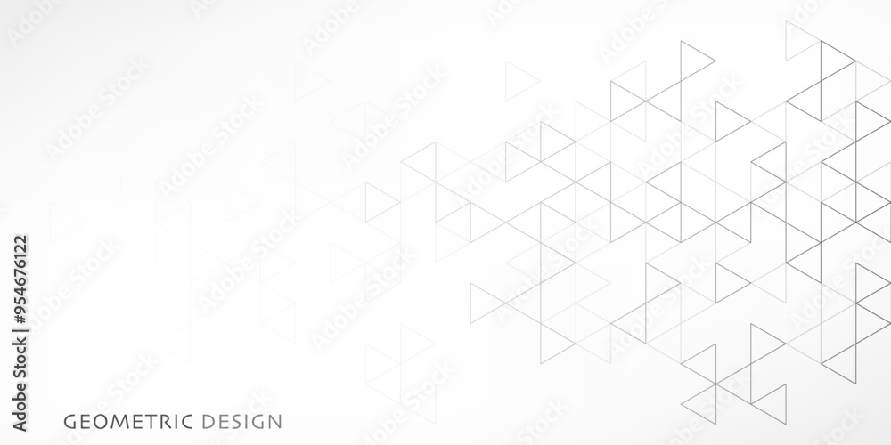 Poster Abstract vector background with a geometric pattern of triangle shapes. Graphic design element 