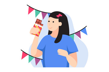 World Chocolate Day Flat Design Illustration