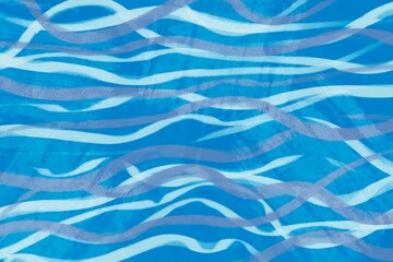 Abstract blue waves watercolor background