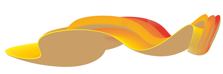 Modern abstract yellowbrown red wave liquid lines background having transparent background	