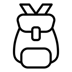 Backpack icon in thin line style vector illustration graphic design