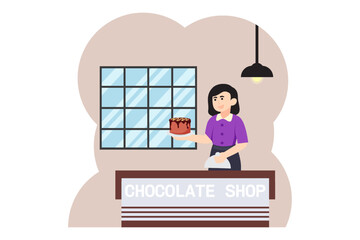 World Chocolate Day Flat Design Illustration