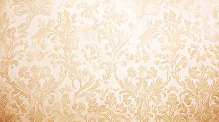 Elegant damask pattern in soft beige tones, adding timeless charm to any decor.