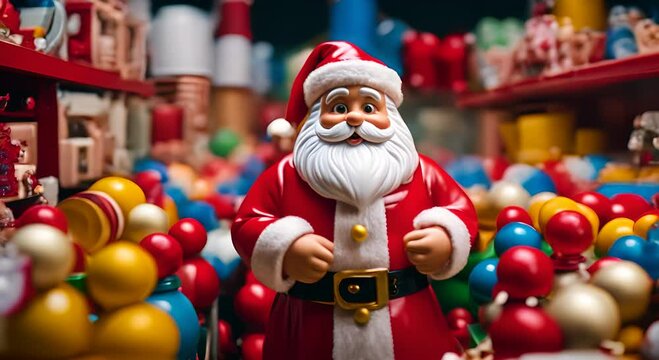 Santa Claus toy factory.