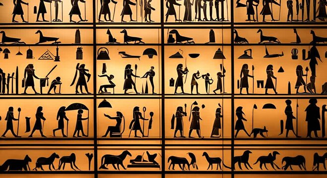 Egyptian pictograms in Egypt.
