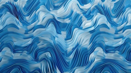 Obraz premium An abstract background with flowing, wavy lines resembling the natural moveme nt of water, in a gradient of blue hues