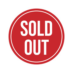 Sold stamp logo. Vector illustration for web design