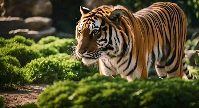 Tiger at the zoo.
