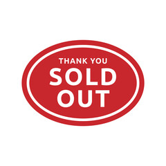 Sold stamp logo. Vector illustration for web design