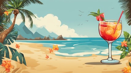 cocktail on the beach