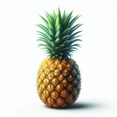 Fototapeta premium pineapple isolated on white background, full depth of field 