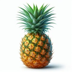 Fototapeta premium pineapple isolated on white background, full depth of field 