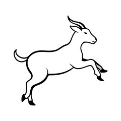 Fototapeta premium silhouette of a goat