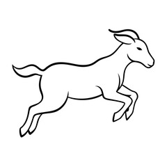 Obraz premium goat vinyl illustration
