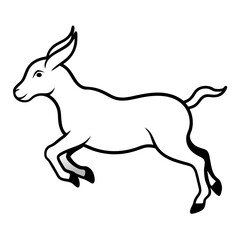 silhouette of a hare