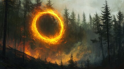 Eerie glow emanating from mysterious portal