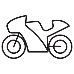 Big bike icon in thin line style vector illustration graphic design