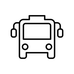 Bus icon in thin line style vector illustration graphic design