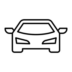 Car icon in thin line style vector illustration graphic design