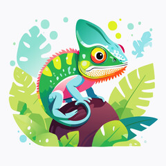 Chameleon Cute Small Cartoon Baby Animal Character