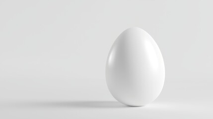 Single egg cell, smooth surface, clean white background, 3D illustration