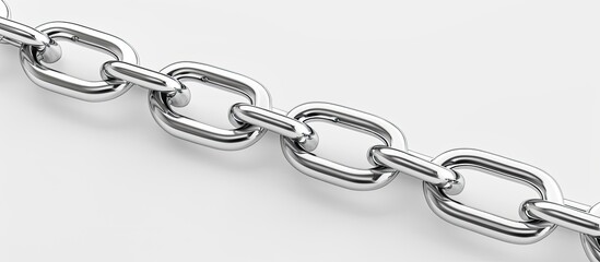 Obraz premium chain against a white background. with copy space image. Place for adding text or design