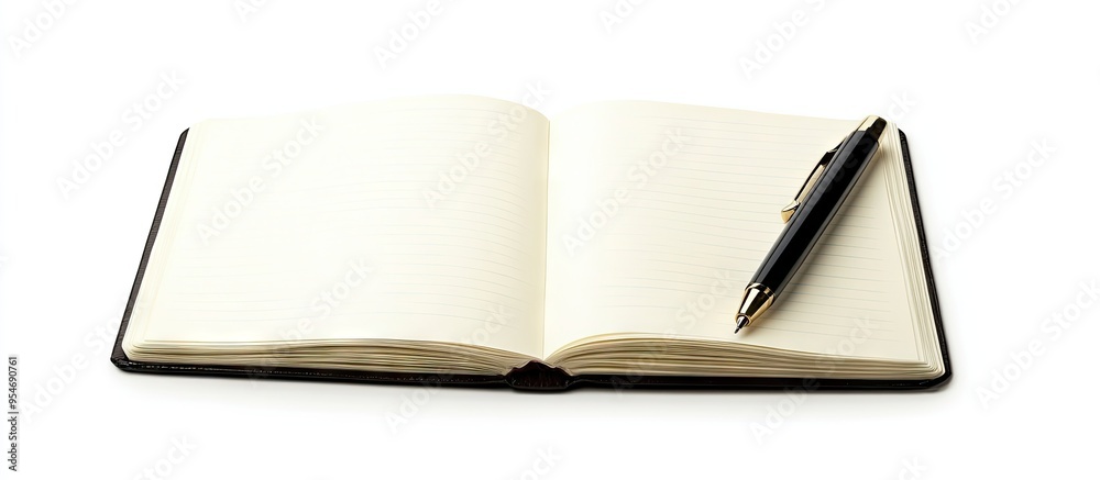 Aufkleber diary set against a white background. with copy space image. Place for adding text or design