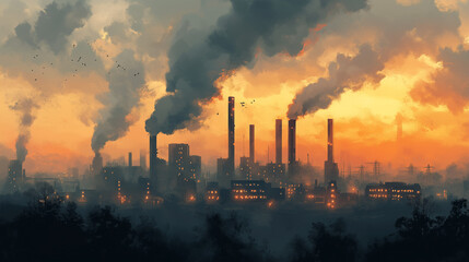 Obraz premium smoke from the chimney