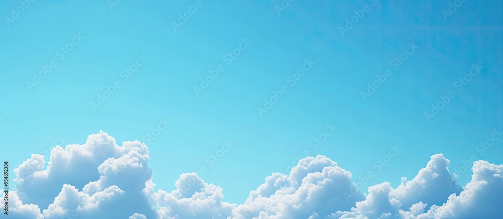 Leinwandbilder clear blue sky with a few white clouds. with copy space image. place for adding text or design