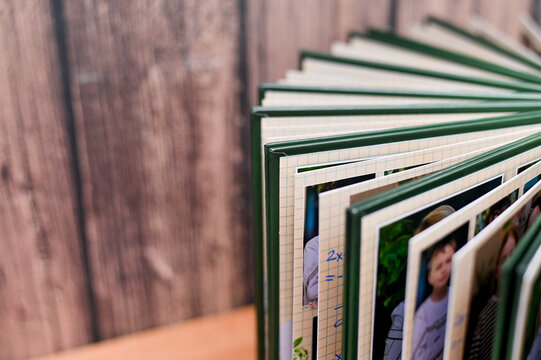 top view of the photo albums. photo books.