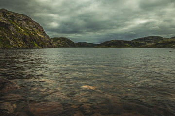lake and mountains