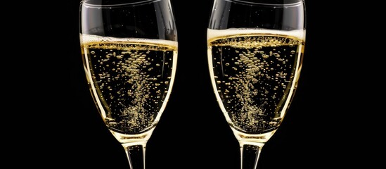 champagne glasses. with copy space image. Place for adding text or design