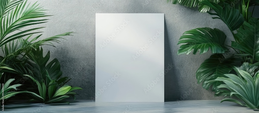 Aufkleber Design mockup featuring a white sheet of paper for text. with copy space image. Place for adding text or design