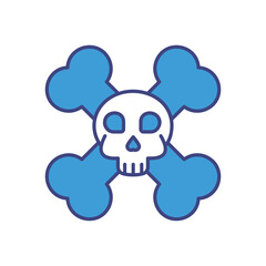 Skull icon vector stock illustration