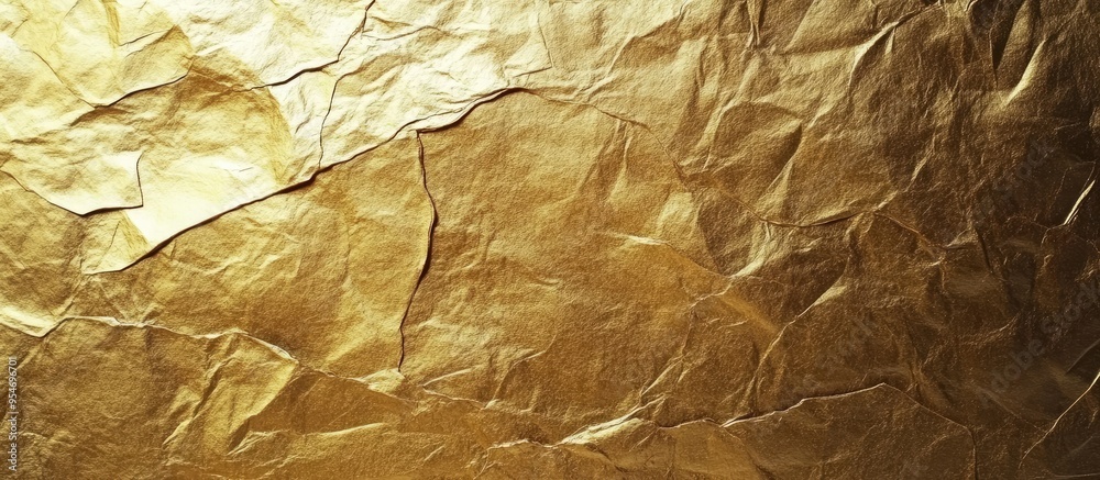 Poster Gold texture of Japanese paper. with copy space image. Place for adding text or design