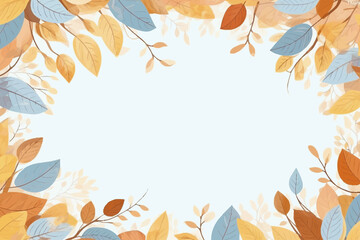 Vector foliage pattern frame
