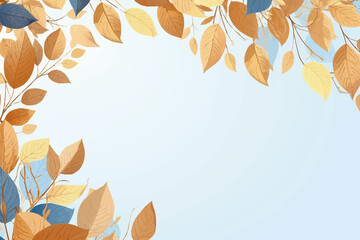Vector foliage pattern frame