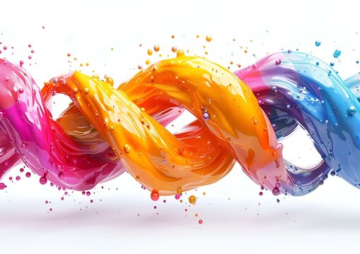 a colorful paint swirling in a knot