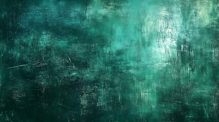Fototapeta premium Moody Green Textured Surface with Visible Scratches and Subtle Light Reflections