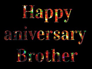 neon sign, happy anniversary brother 