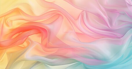 Obraz premium A soft, flowing fabric in pastel colors, creating an ethereal and calming visual effect.