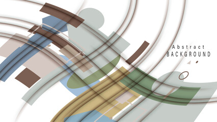 Abstract background with colorful geometric shapes and linear elements, creating a sense of depth and movement