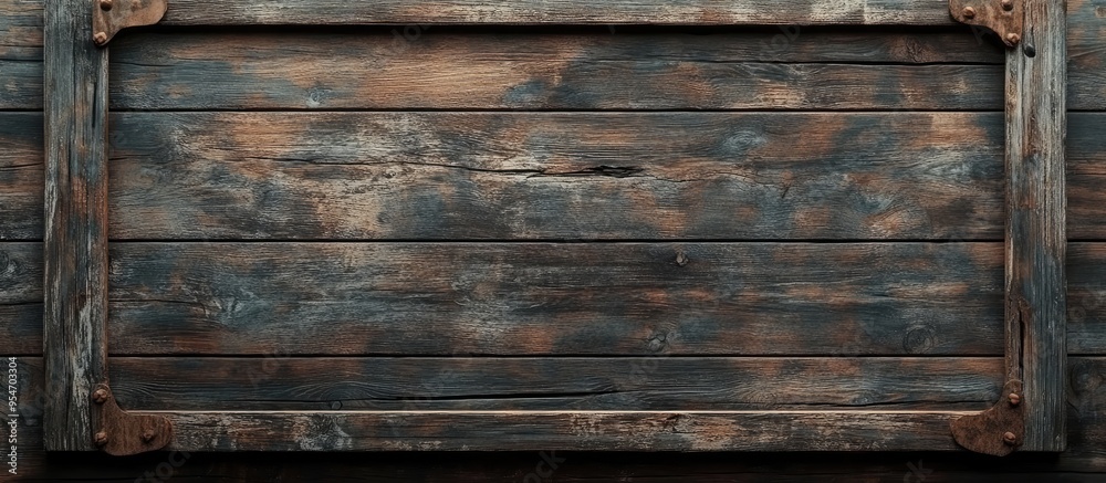 Aufkleber empty wooden billboard. with copy space image. place for adding text or design