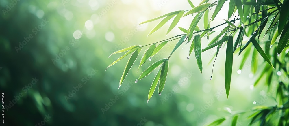 Aufkleber Bamboo Tree and the Allure of Nature. with copy space image. Place for adding text or design